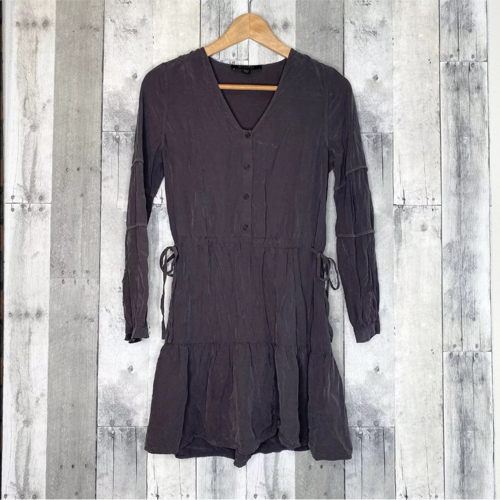 AllSaints Gray Purple Nora Dress - Picture 3 of 7